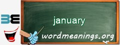 WordMeaning blackboard for january